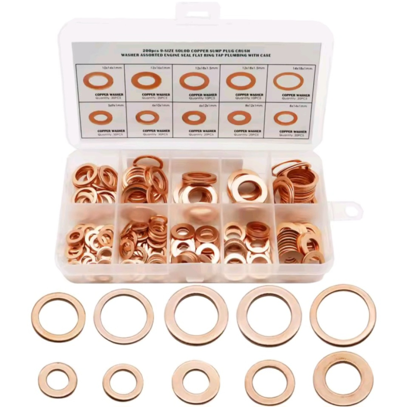 Шайби мідні набір 200шт.